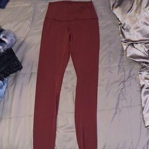 Lululemon High Rise Align Leggings 28” Size 4 Color: Red Merlot